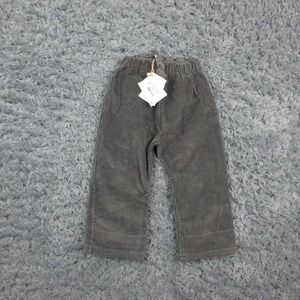 Buho Corduroy Pants Baby Toddler 24M Gray Antracite Elastic Portugal 16x11.5 NWT